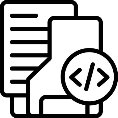 Beyaz arkaplan üzerindeki Geliştirici Dizin simgesi, vektör illüstrasyonu