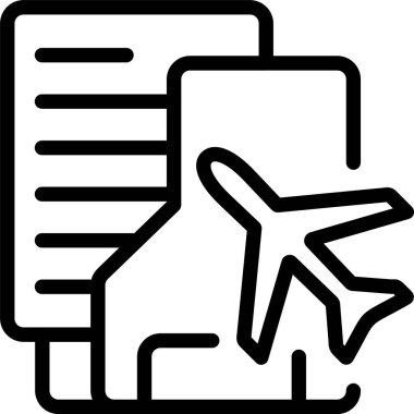 Beyaz arkaplanda Seyahat Dizini simgesi, vektör illüstrasyonu