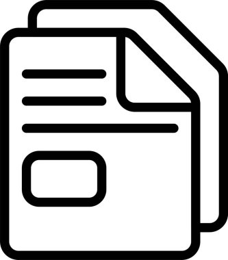 Beyaz arkaplan üzerindeki dosya simgesi, vektör illüstrasyonu 