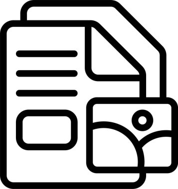 Beyaz arkaplan üzerindeki Resim Dosyası simgesi, vektör illüstrasyonu 