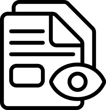 Beyaz arkaplanda dosya önizleme simgesi, vektör illüstrasyonu 