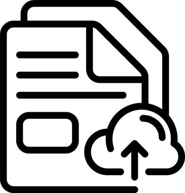 Beyaz arkaplanda yedekleme dosyası simgesi, vektör illüstrasyonu 