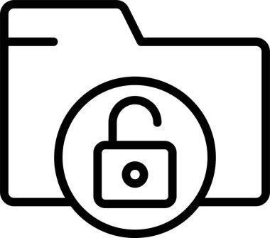 Beyaz arkaplan, vektör illüstrasyonunda klasörü aç 