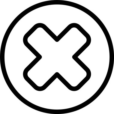 Crossmark Web simgesi vektör çizimi