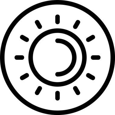 güneş web simgesi vektör illüstrasyonu