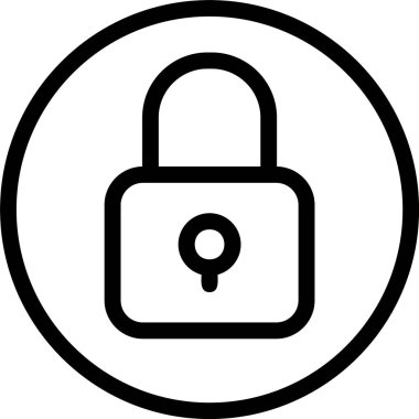 kilit web simge vektör çizim