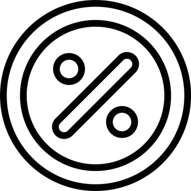 Yüzde web simgesi vektör illüstrasyonu