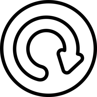 Beyaz arkaplan üzerindeki simgeyi tekrarla, vektör illüstrasyonu