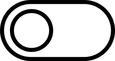 Beyaz arkaplan, vektör illüstrasyonunda düğme simgesini aç / kapat