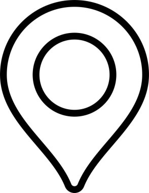 Beyaz arkaplanda konum simgesi, vektör illüstrasyonu