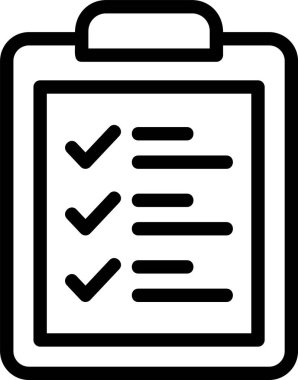 Beyaz arkaplandaki simgeyi listele, vektör illüstrasyonu