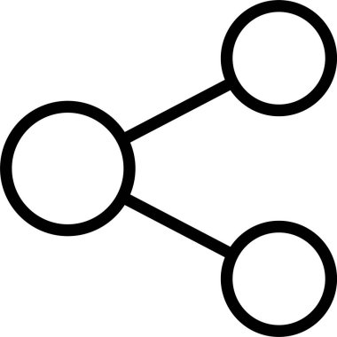 Beyaz arkaplan üzerindeki paylaşım simgesi, vektör illüstrasyonu