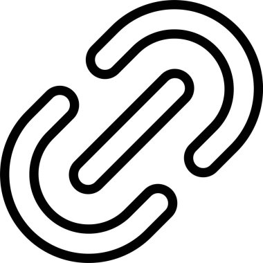 Beyaz arkaplanda bağlantı simgesi, vektör illüstrasyonu