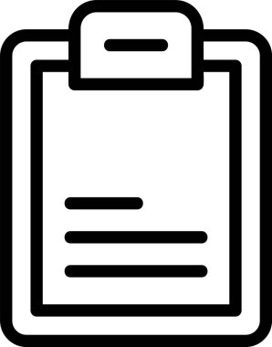 Beyaz arkaplanda pano simgesi, vektör illüstrasyonu