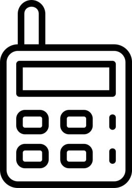 Beyaz arkaplanda telsiz konuşma simgesi, vektör illüstrasyonu