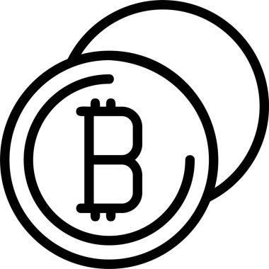 Bitcoin web simgesi vektör illüstrasyonu