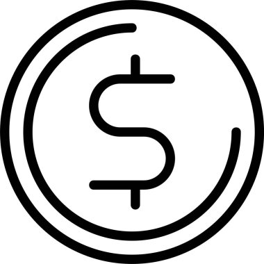 Dolar web simgesi vektör illüstrasyonu