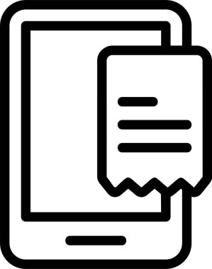 Ödenmiş Bill web simgesi vektör illüstrasyonu