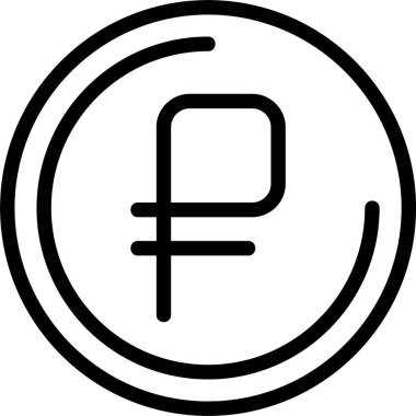 Ruble web simgesi vektör illüstrasyonu