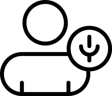 Ses Sohbeti web simgesi vektör illüstrasyonu