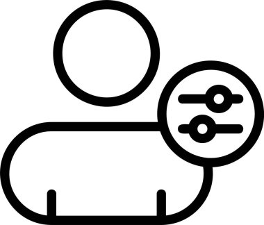 Kişi Ayarlama Web simgesi vektör çizimi
