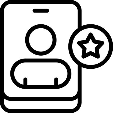 Favori Kişi Web simgesi vektör illüstrasyonu