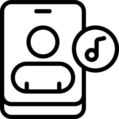 Kişi Ringtone web simgesi vektör resimlemesi