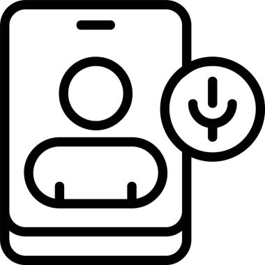 Ses Sohbeti web simgesi vektör illüstrasyonu