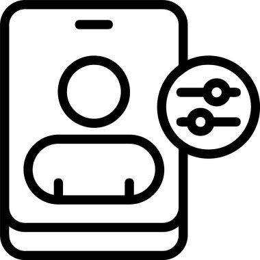 Kişi Ayarlama Web simgesi vektör çizimi