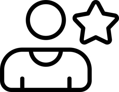 Favori Kişi Web simgesi vektör illüstrasyonu