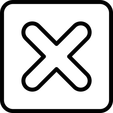Crossmark Web simgesi vektör çizimi