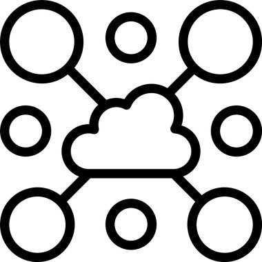 bulut hesaplama web simgesi vektör illüstrasyonu