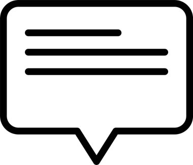 Sohbet Metni web simgesi vektör çizimi