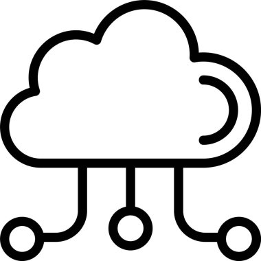  bulut hesaplama web simgesi vektör illüstrasyonu