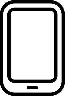 Beyaz arkaplanda akıllı telefon simgeleri, vektör illüstrasyonu