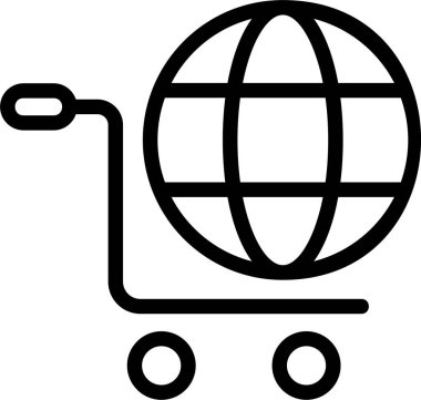 E ticaret web simgesi vektör illüstrasyonu