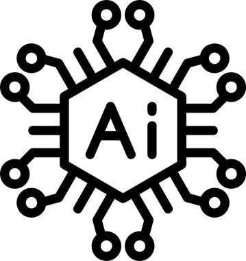 ai web simgesi vektör illüstrasyonu
