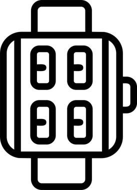 Beyaz arkaplanda akıllı simgeler, vektör illüstrasyonu