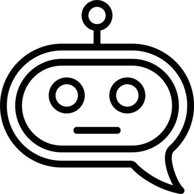 Chatbot Web simgesi vektör illüstrasyonu