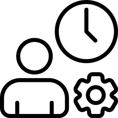 zaman yönetimi web simgesi vektör illüstrasyonu