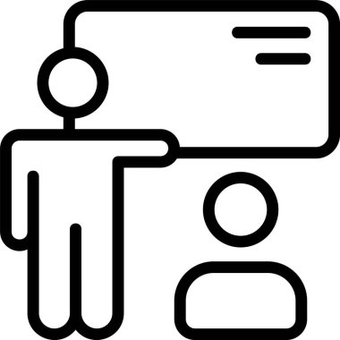 HR Eğitim Ağı ikon vektör illüstrasyonu