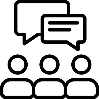 Beyaz arkaplan üzerinde İşyeri İşbirliği simgesi, vektör illüstrasyonu