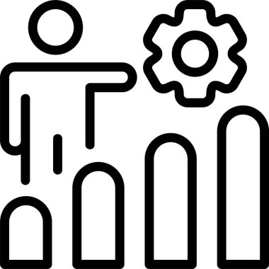 Beyaz arkaplanda işyeri motivasyon simgesi, vektör illüstrasyonu