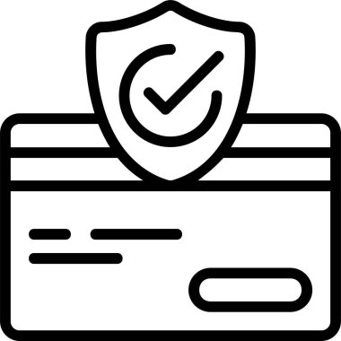 Beyaz arkaplanda Güvenli Ödeme simgesi, vektör illüstrasyonu