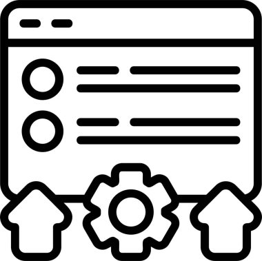 Beyaz arkaplanda SERP simgesi, vektör illüstrasyonu