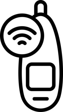 Beyaz arkaplanda akıllı termometre simgeleri, vektör illüstrasyonu