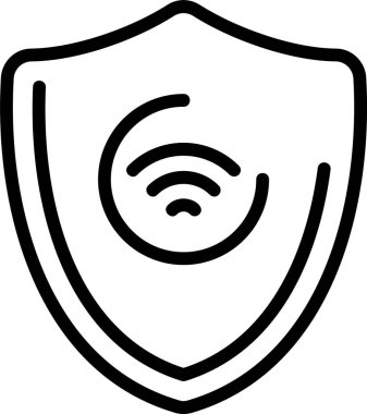 Akıllı Güvenlik Sistemi web simgesi basit illüstrasyon