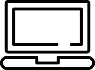 dizüstü bilgisayar web simgesi basit illüstrasyon