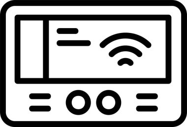 Akıllı Kapı Erişim web simgesi basit illüstrasyon