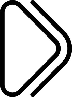 Katı Ok Sağ Web simgesi basit illüstrasyon